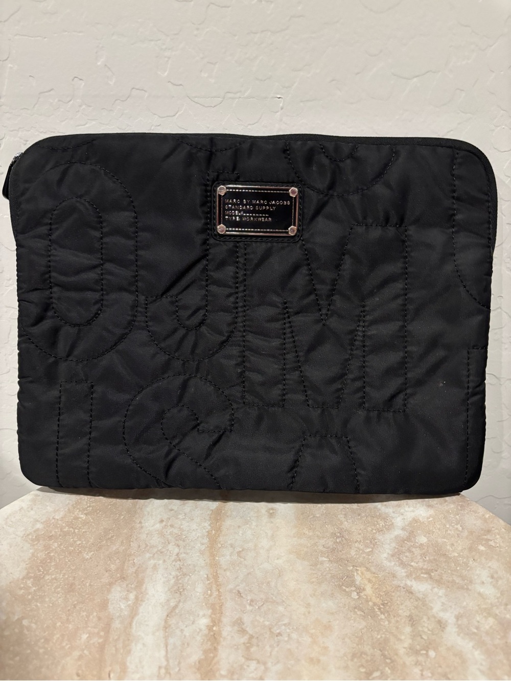 Marc by Marc Jacobs Black Quilted nylon Laptop Sleeve